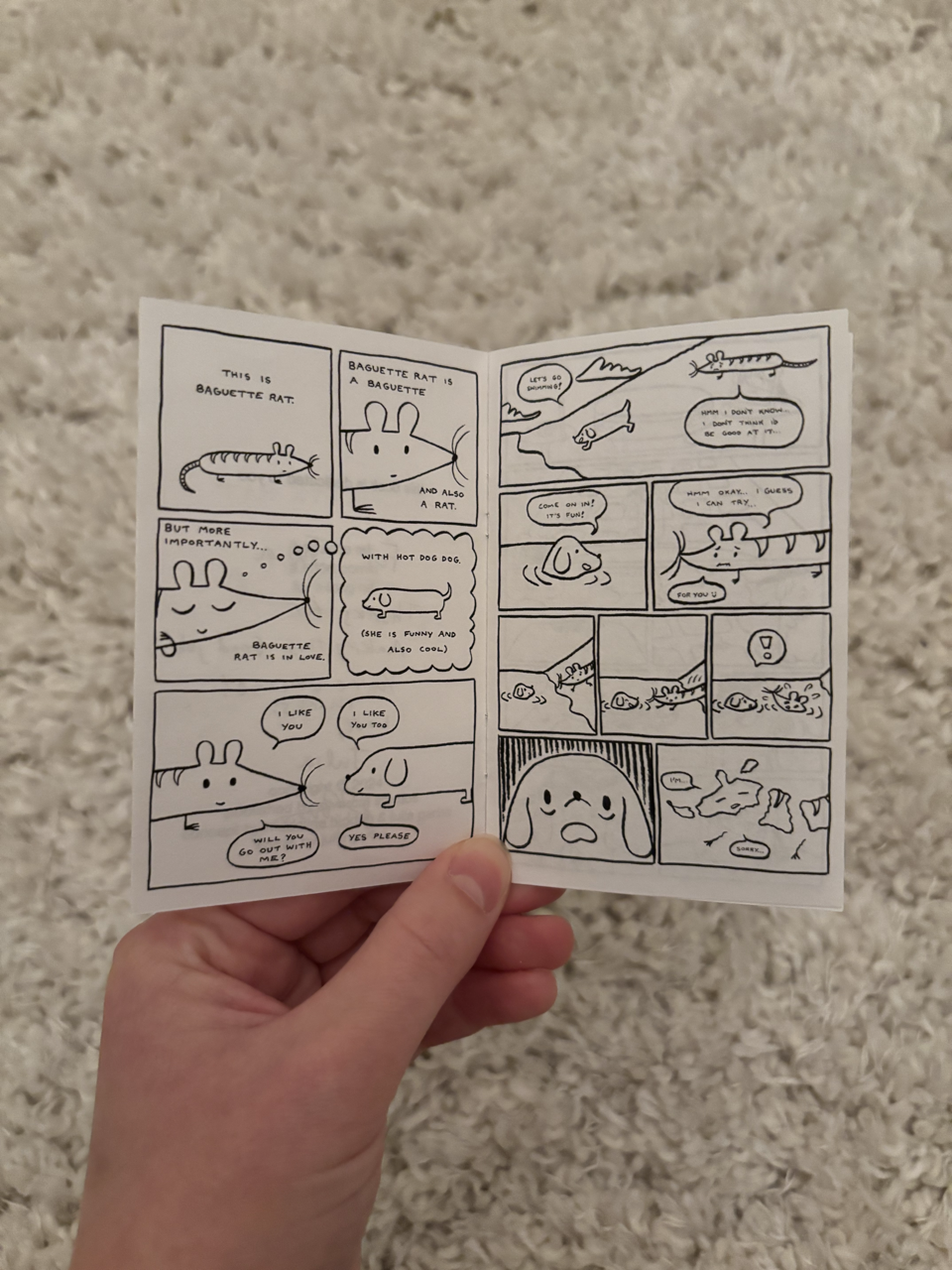 Baguette Rat Zine Page 1 & 2